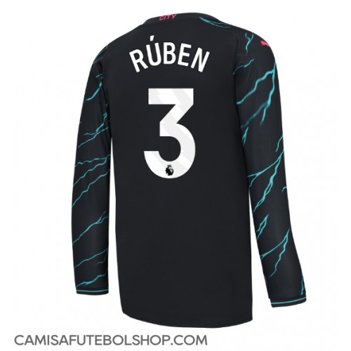 Camisa de time de futebol Manchester City Ruben Dias #3 Replicas 3º Equipamento 2023-24 Manga Comprida